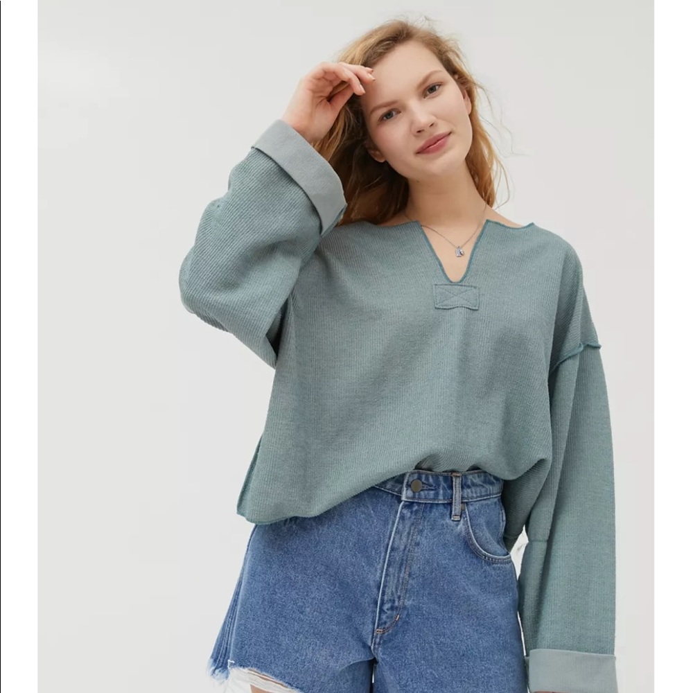 NWT UO Jax Inside Out Notch Neck Top